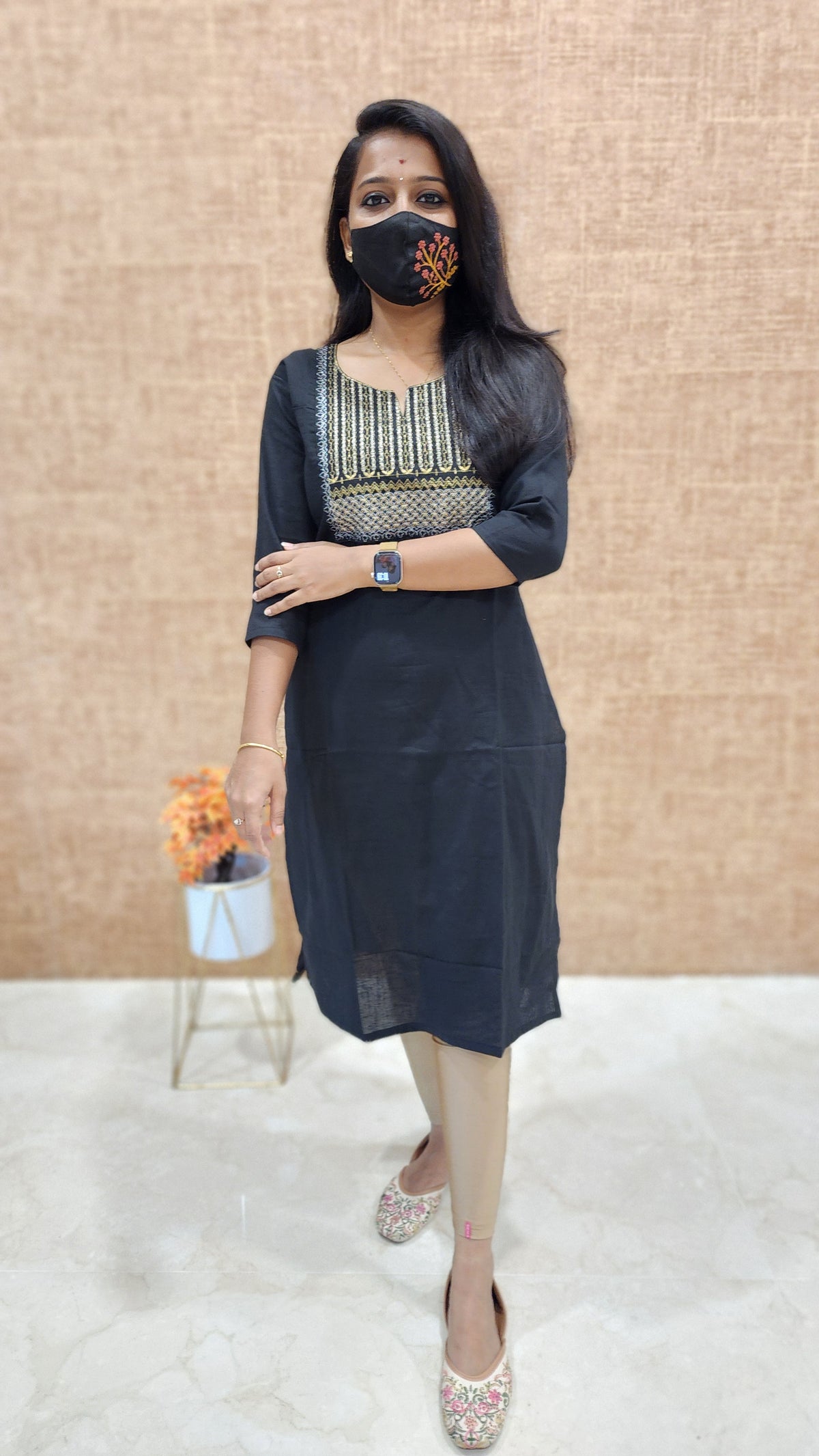 Office Wear kurti-Embroidery kurti(11037)