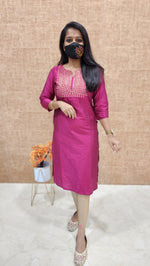Office Wear kurti-Embroidery kurti(11039)