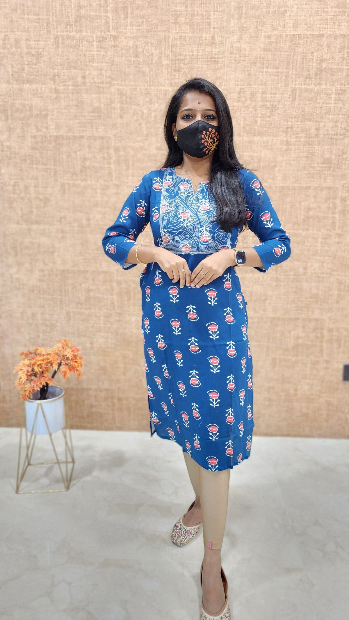 Office Wear kurti-Embroidery kurti(11040)