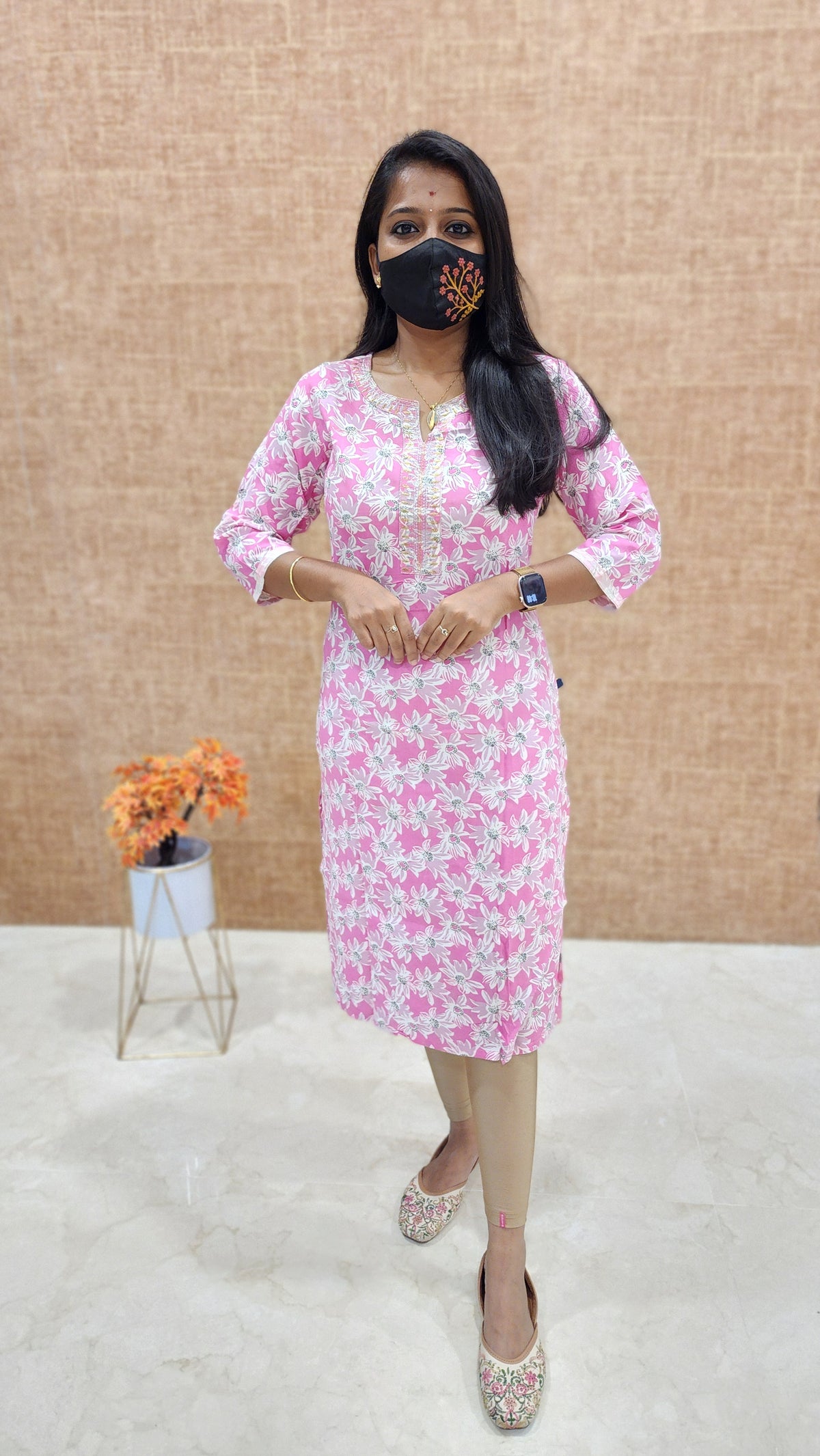 Office Wear kurti-Embroidery kurti(11042)