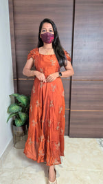 Golden sparrow frock(11339)
