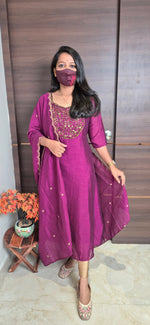 Ethnic Salwar set (Kurti+Dupatta)(11478)