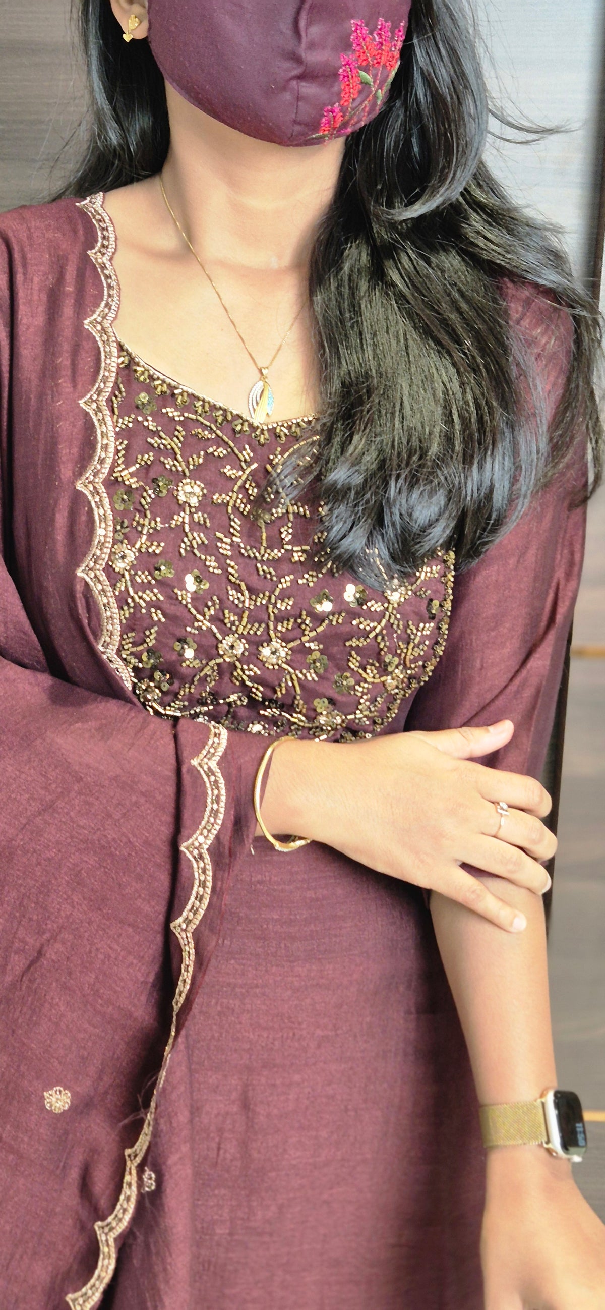 Ethnic Salwar set (Kurti+Dupatta)(11479)