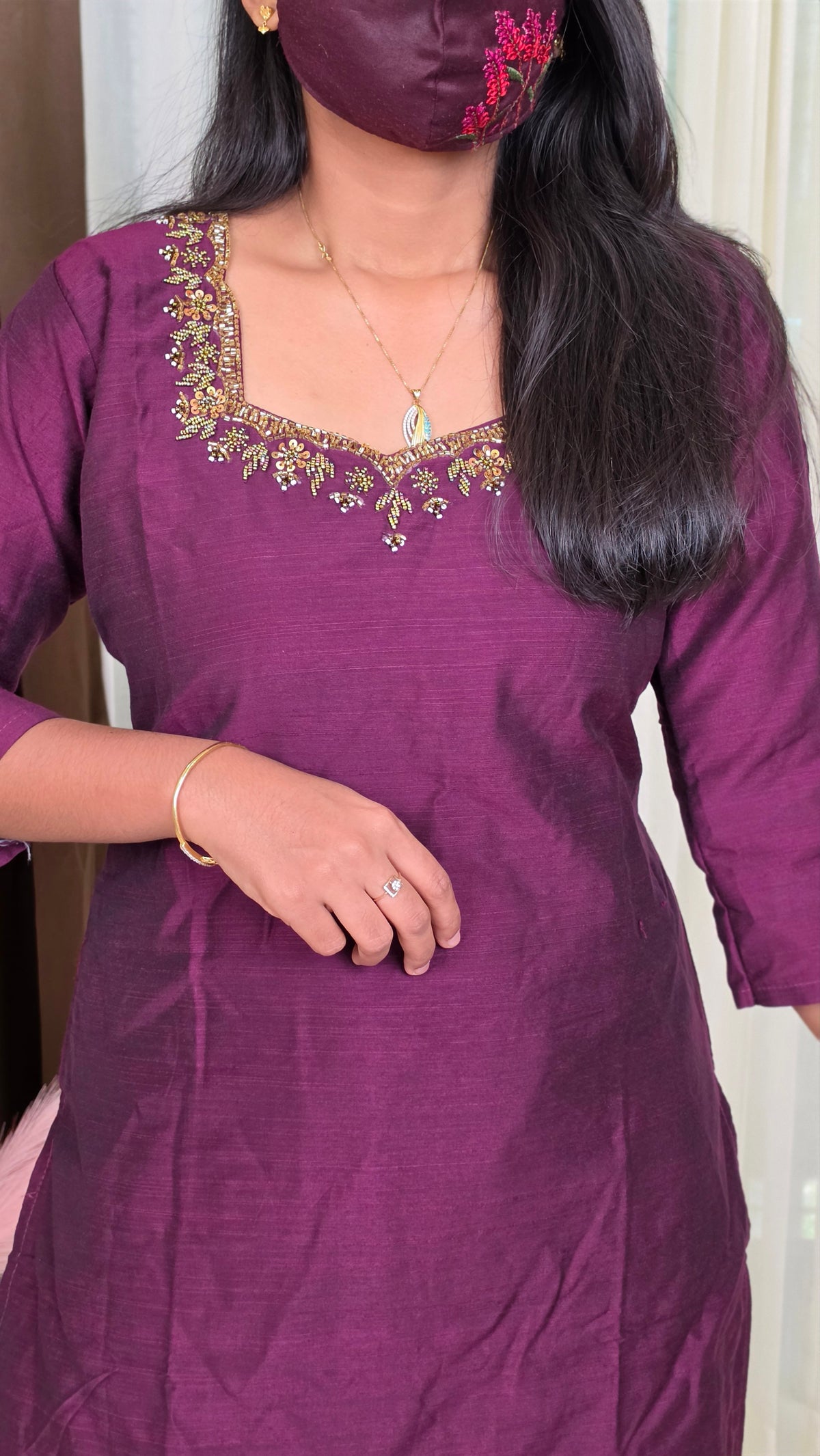 Nakshatra handwork Cord set(11657)