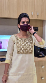 Onam Series- Handwork Kurti(12197)