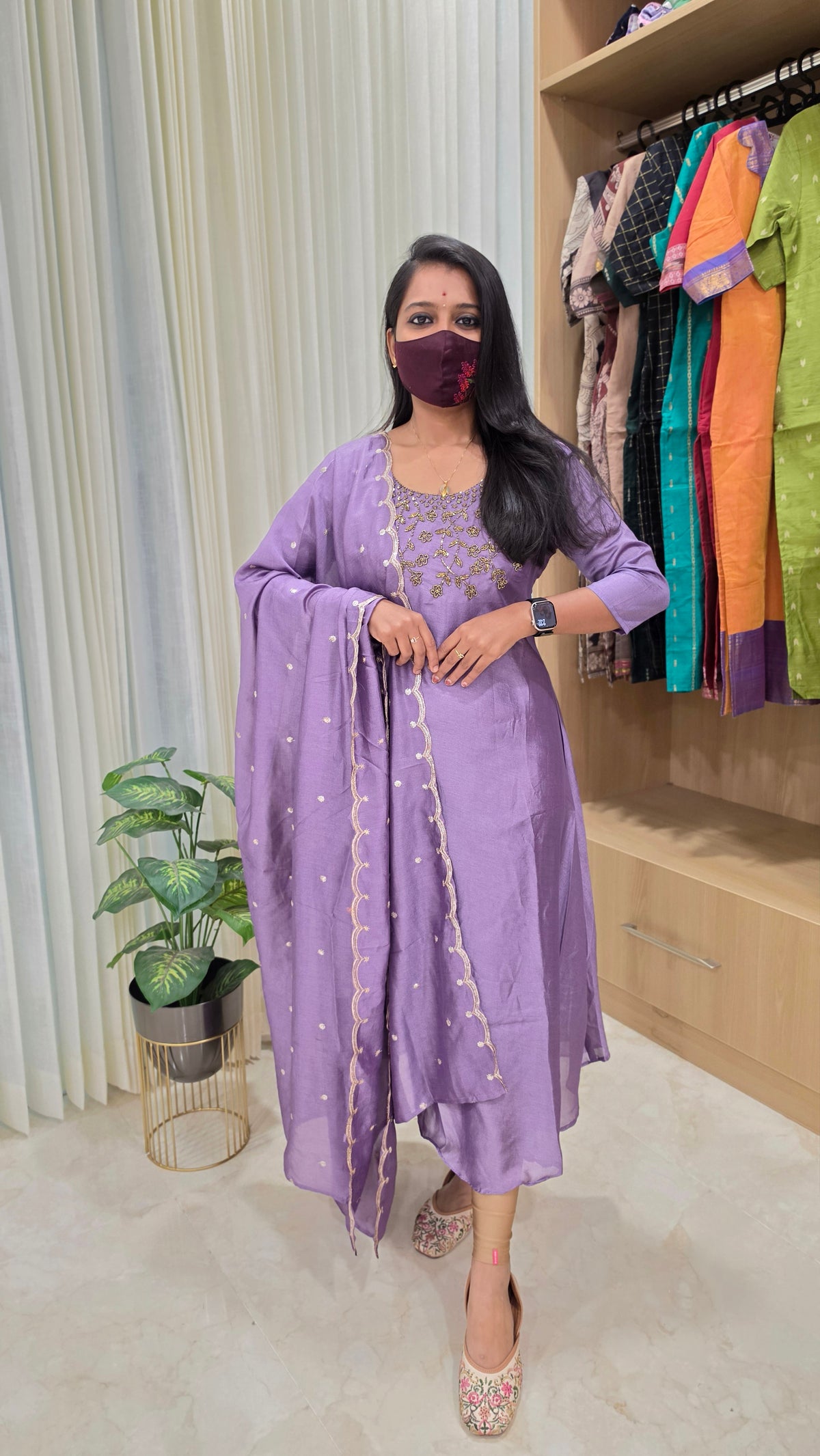 Ethnic Salwar set(Kurti+Dupatta)(12266)