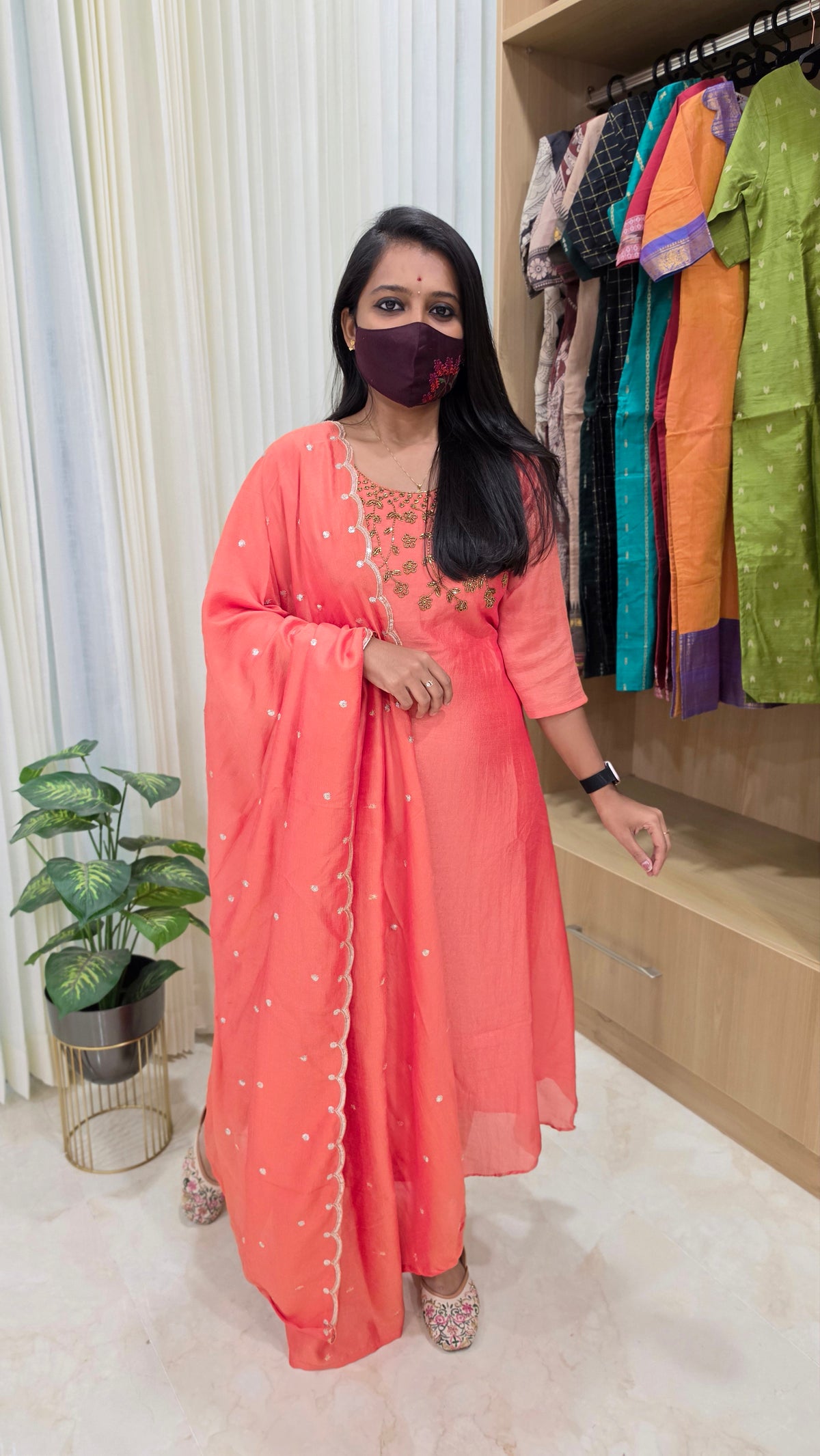 Ethnic Salwar set(Kurti+Dupatta)(12267)