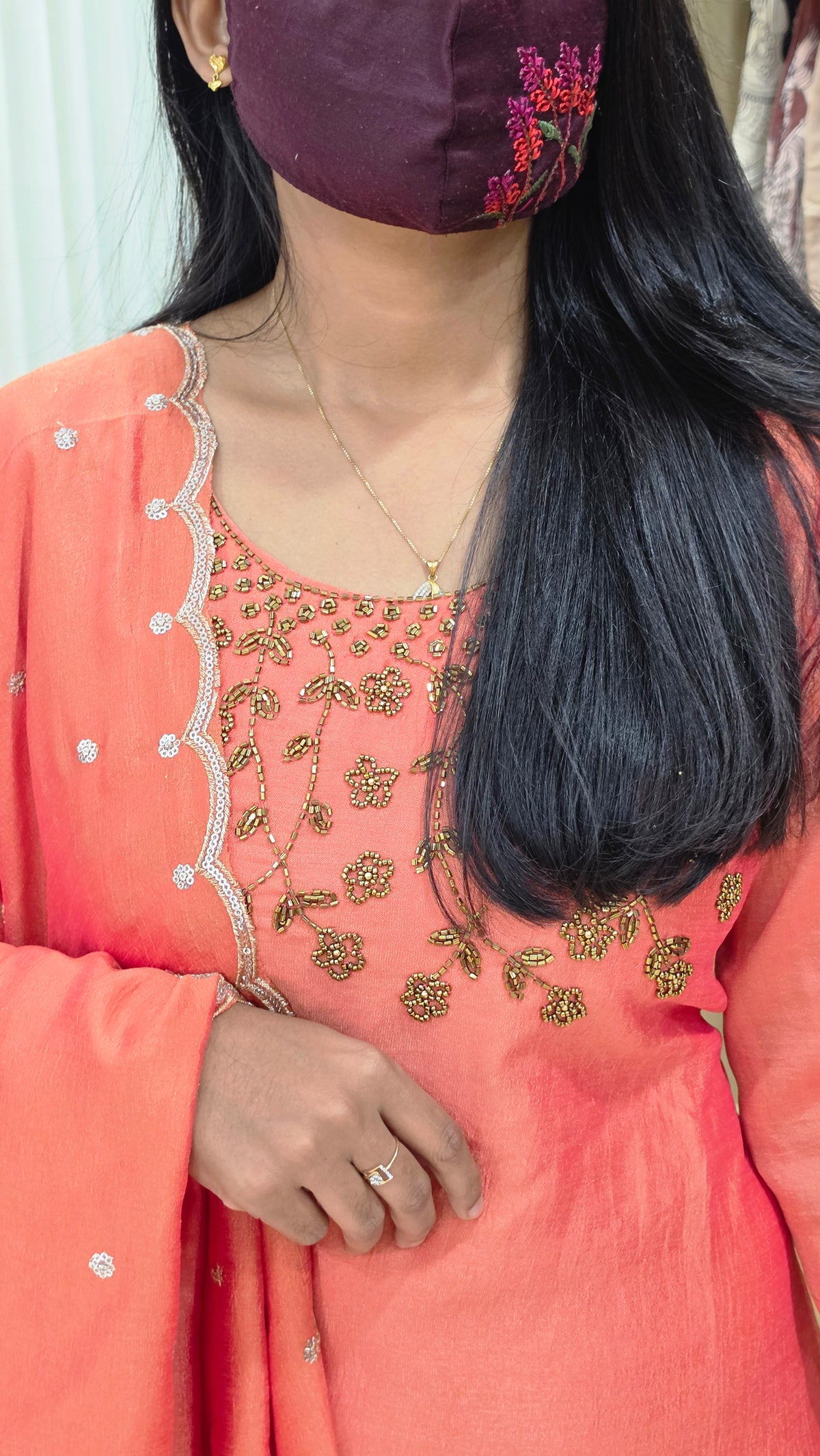 Ethnic Salwar set(Kurti+Dupatta)(12267)