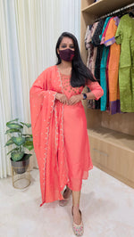 Ethnic Salwar set(Kurti+Dupatta)(12267)