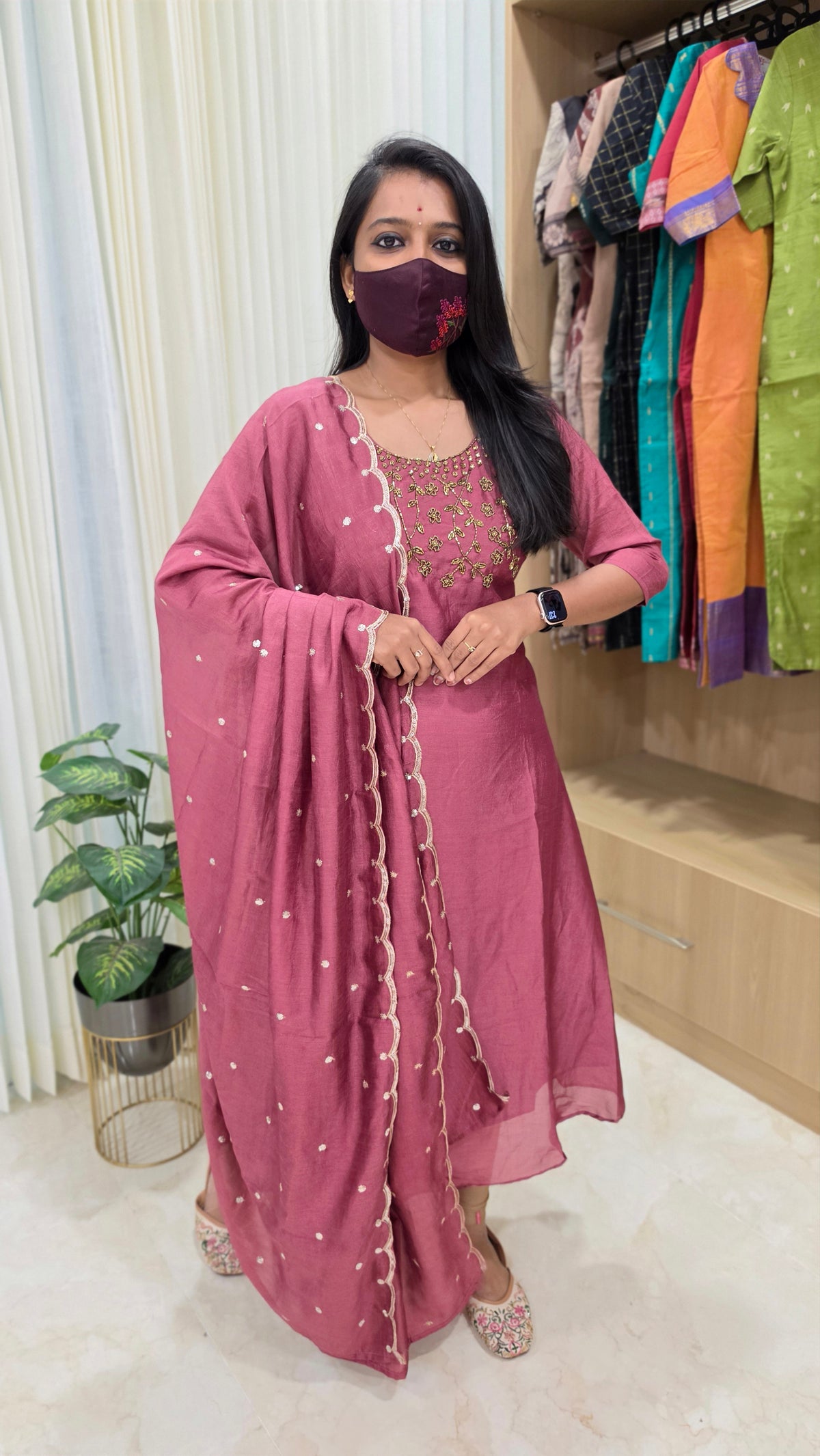 Ethnic Salwar set(Kurti+Dupatta)(12268)