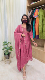 Ethnic Salwar set(Kurti+Dupatta)(12268)