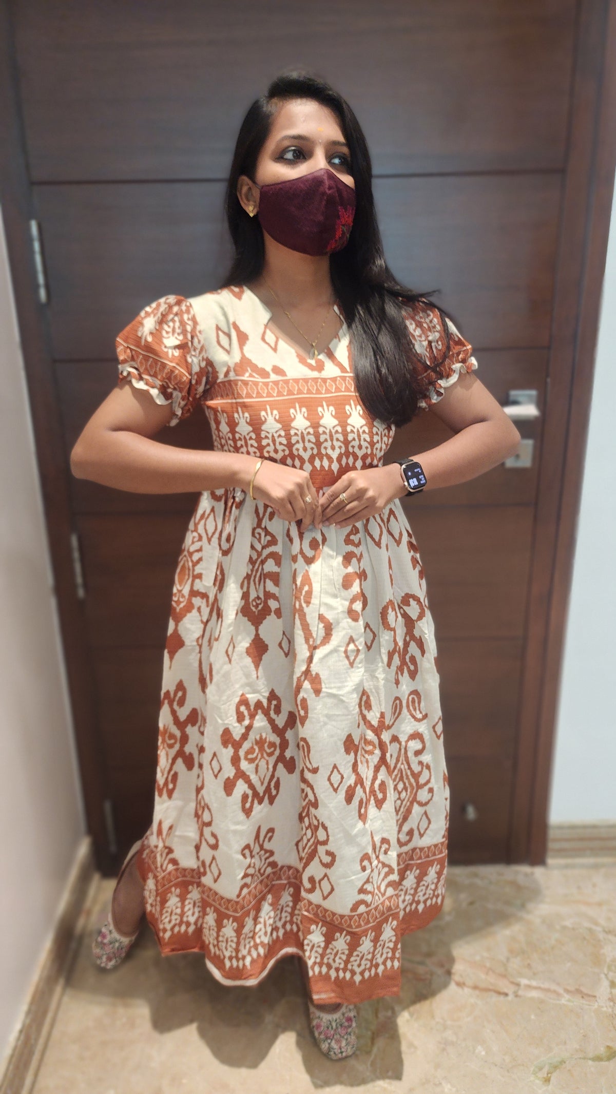 Anvika Patterned Midi(12477)