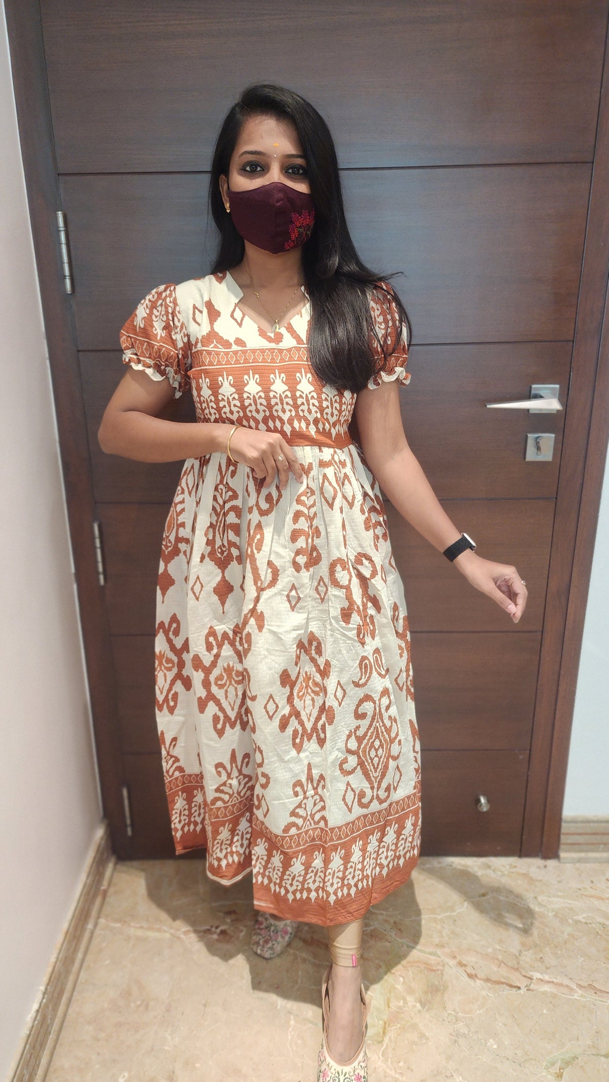 Anvika Patterned Midi(12477)