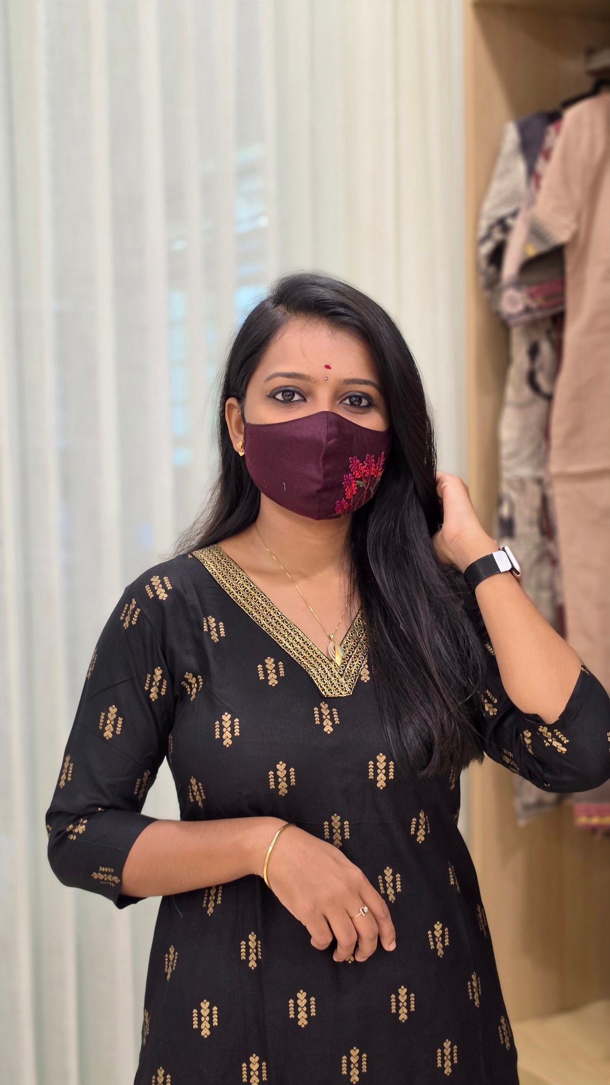 Office Wear kurti-Embroidery kurti(12658)