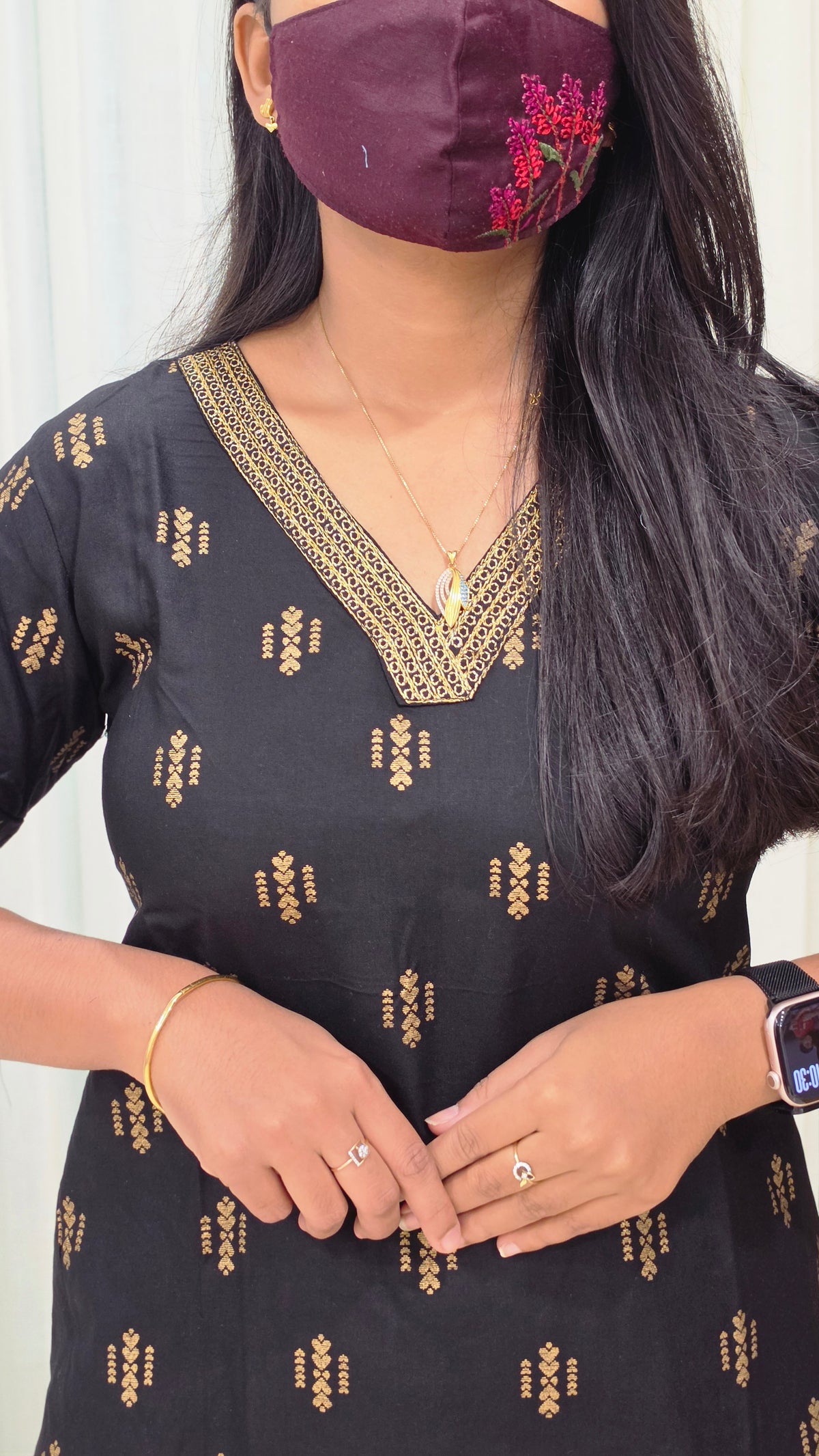 Office Wear kurti-Embroidery kurti(12658)