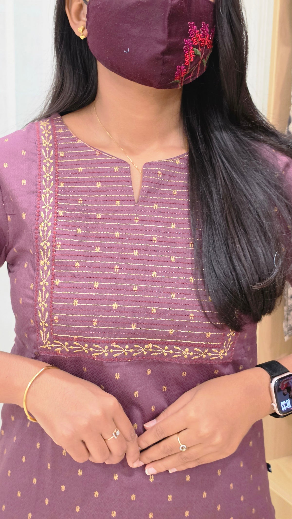 Office Wear kurti-Embroidery kurti(12661)