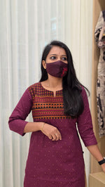 Office Wear kurti-Embroidery kurti(12660)