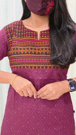 Office Wear kurti-Embroidery kurti(12660)