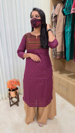 Office Wear kurti-Embroidery kurti(12660)