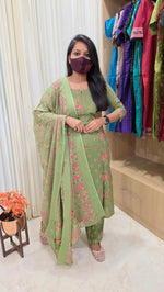 Floral Printed Cotton Salwar Suit with Dupatta for Women -12688