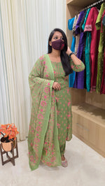 Floral Printed Cotton Salwar Suit with Dupatta for Women -12688