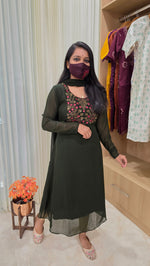 Ethnic Salwar set(Kurti+Dupatta)(12871)