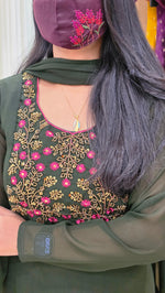 Ethnic Salwar set(Kurti+Dupatta)(12871)