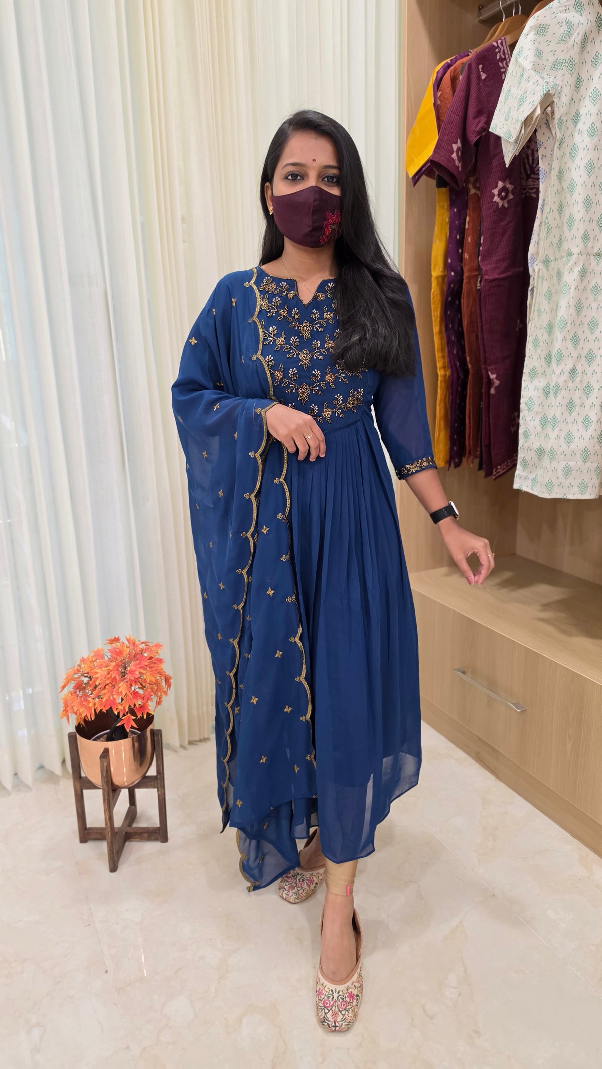 Ethnic Salwar set(Kurti+Dupatta)(12914)