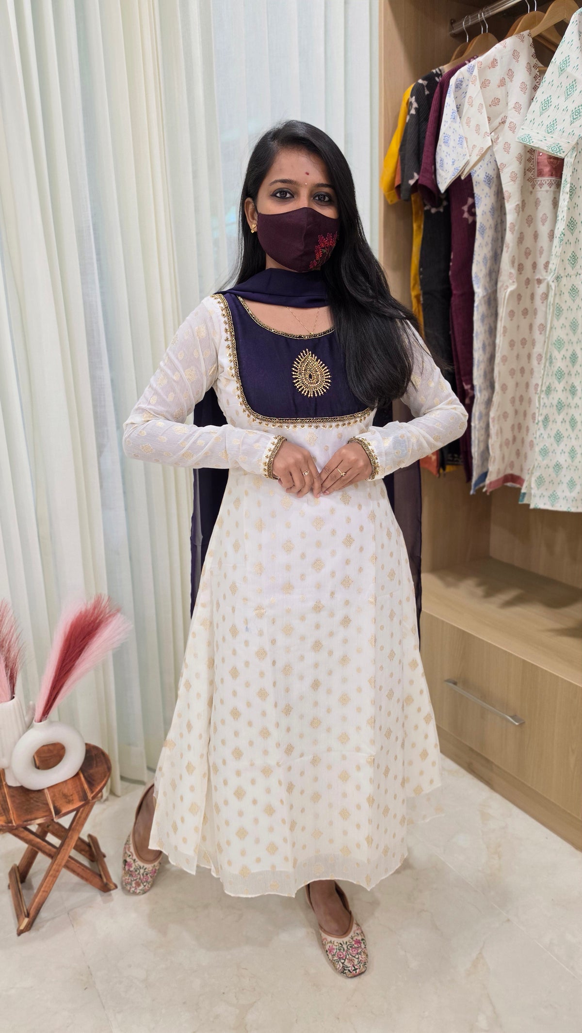 Ethnic Salwar set(Kurti+Dupatta)(12993)