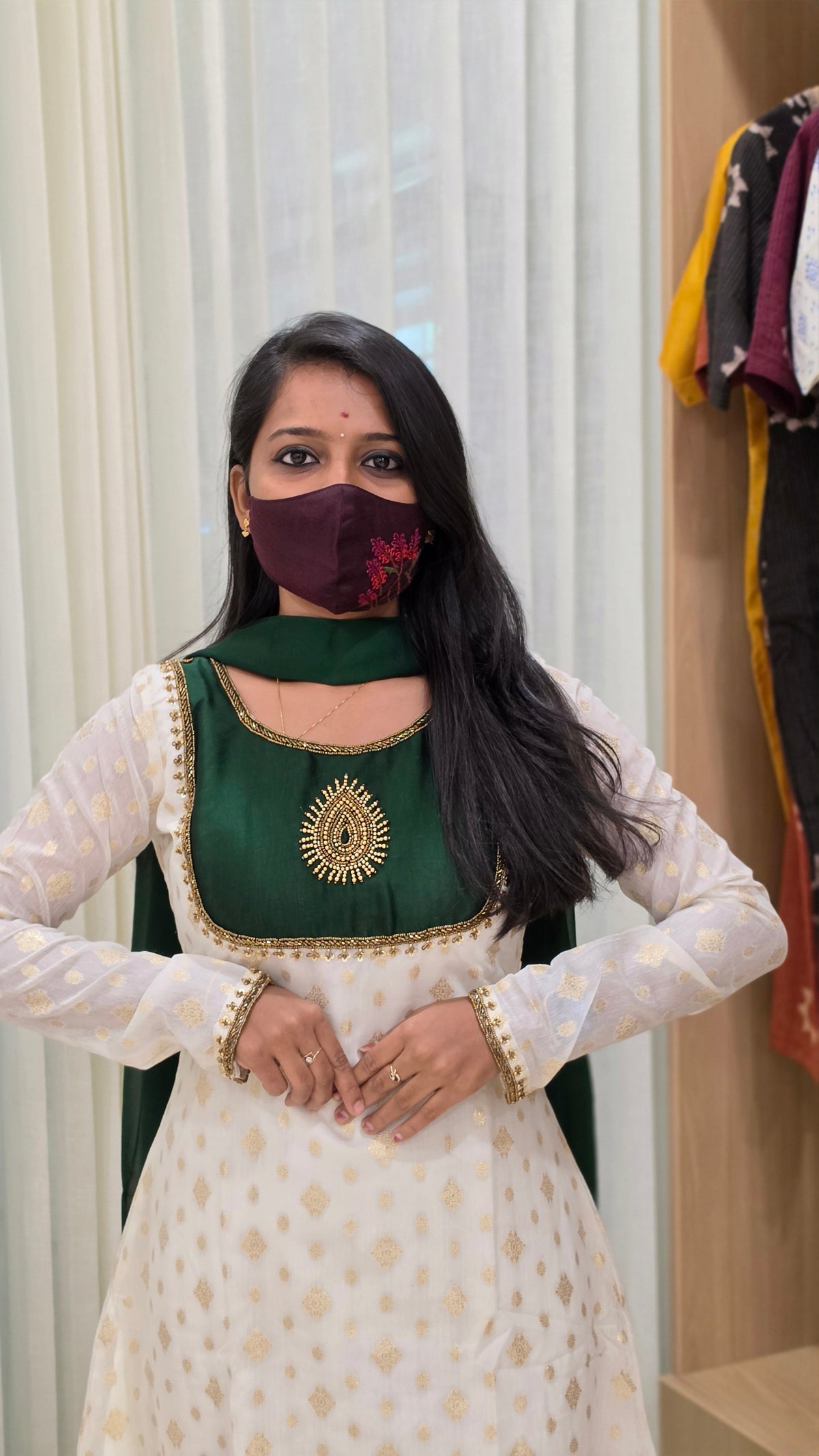 Ethnic Salwar set(Kurti+Dupatta)(12994)