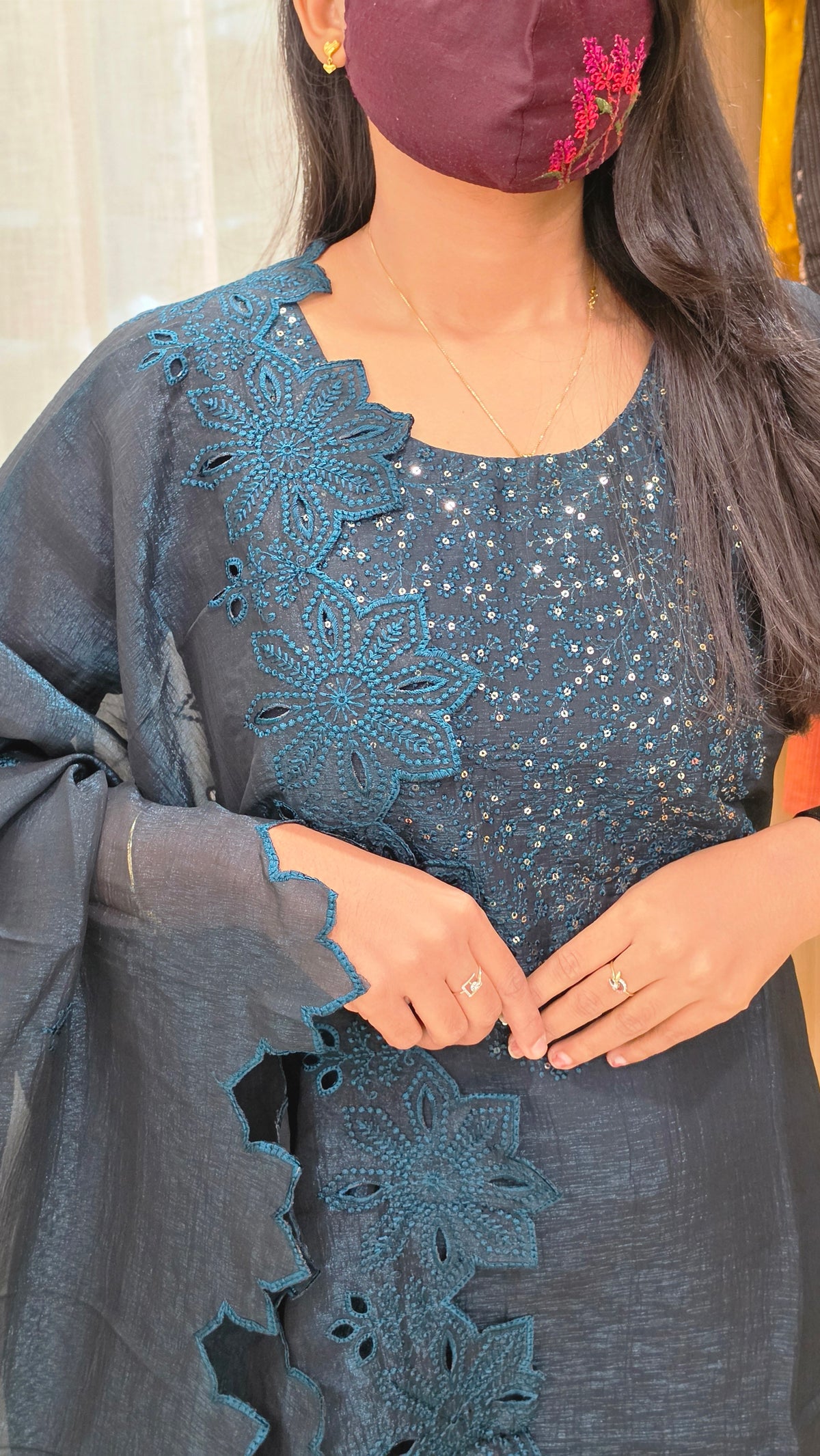 Ethnic Salwar set(Kurti+Dupatta)(13019)