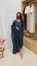 Ethnic Salwar set(Kurti+Dupatta)(13019)