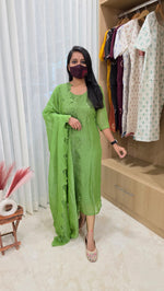 Ethnic Salwar set(Kurti+Dupatta) (13020)