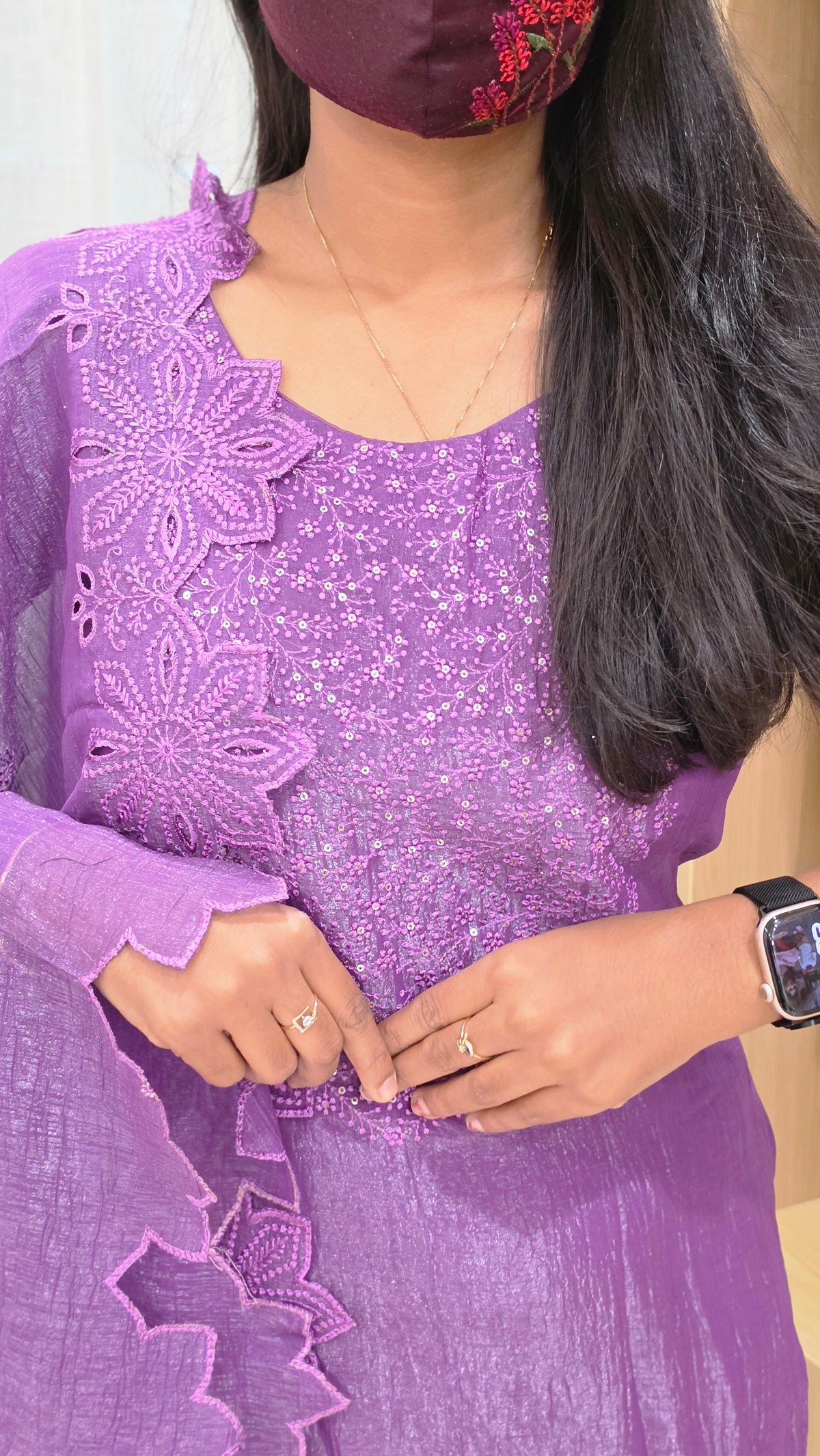 Ethnic Salwar set(Kurti+Dupatta) (13021)