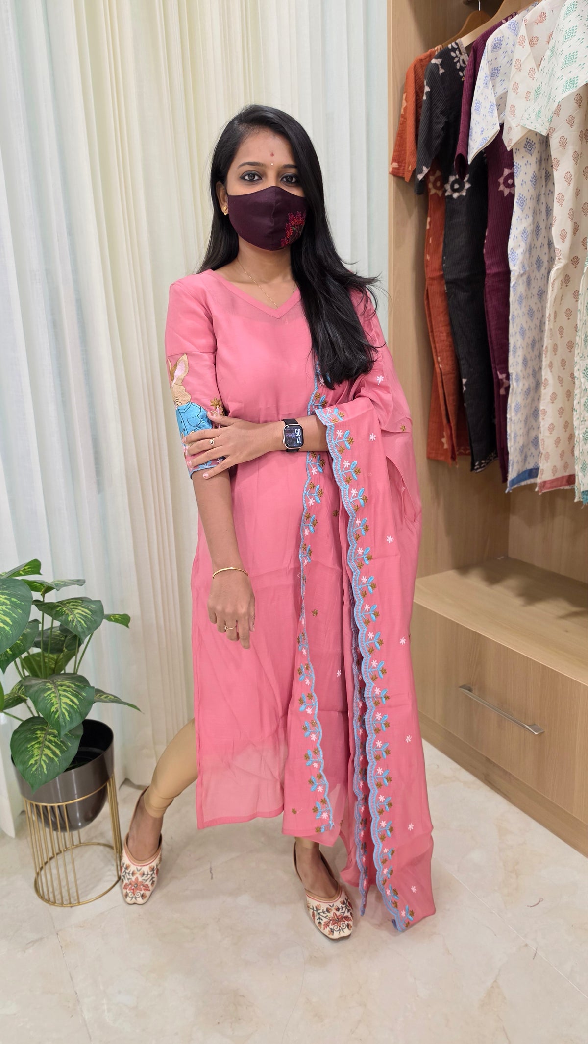 Venmuyal Salwar set(Kurti+Dupatta)(13137)
