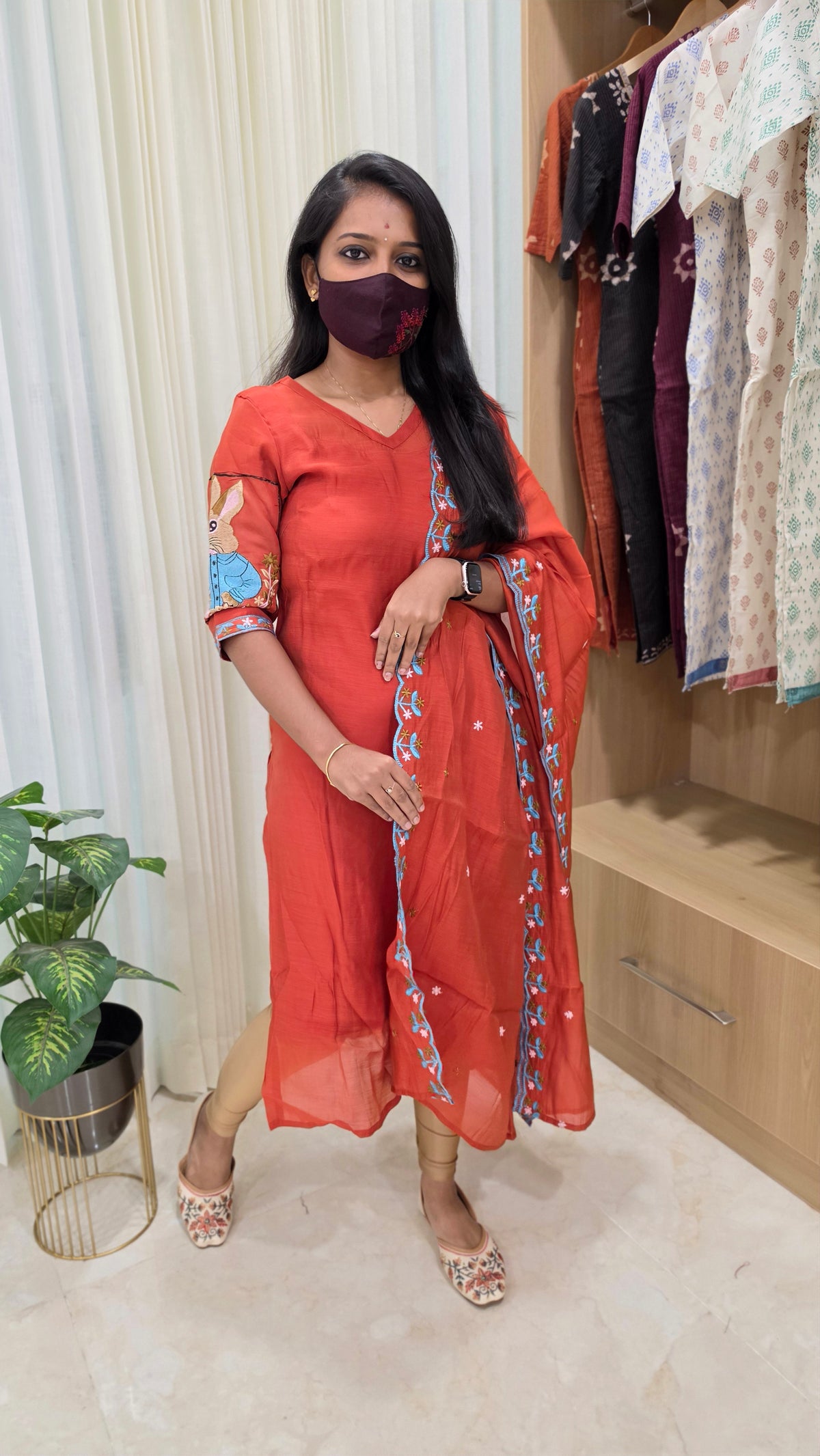 Venmuyal Salwar set(Kurti+Dupatta)(13138)