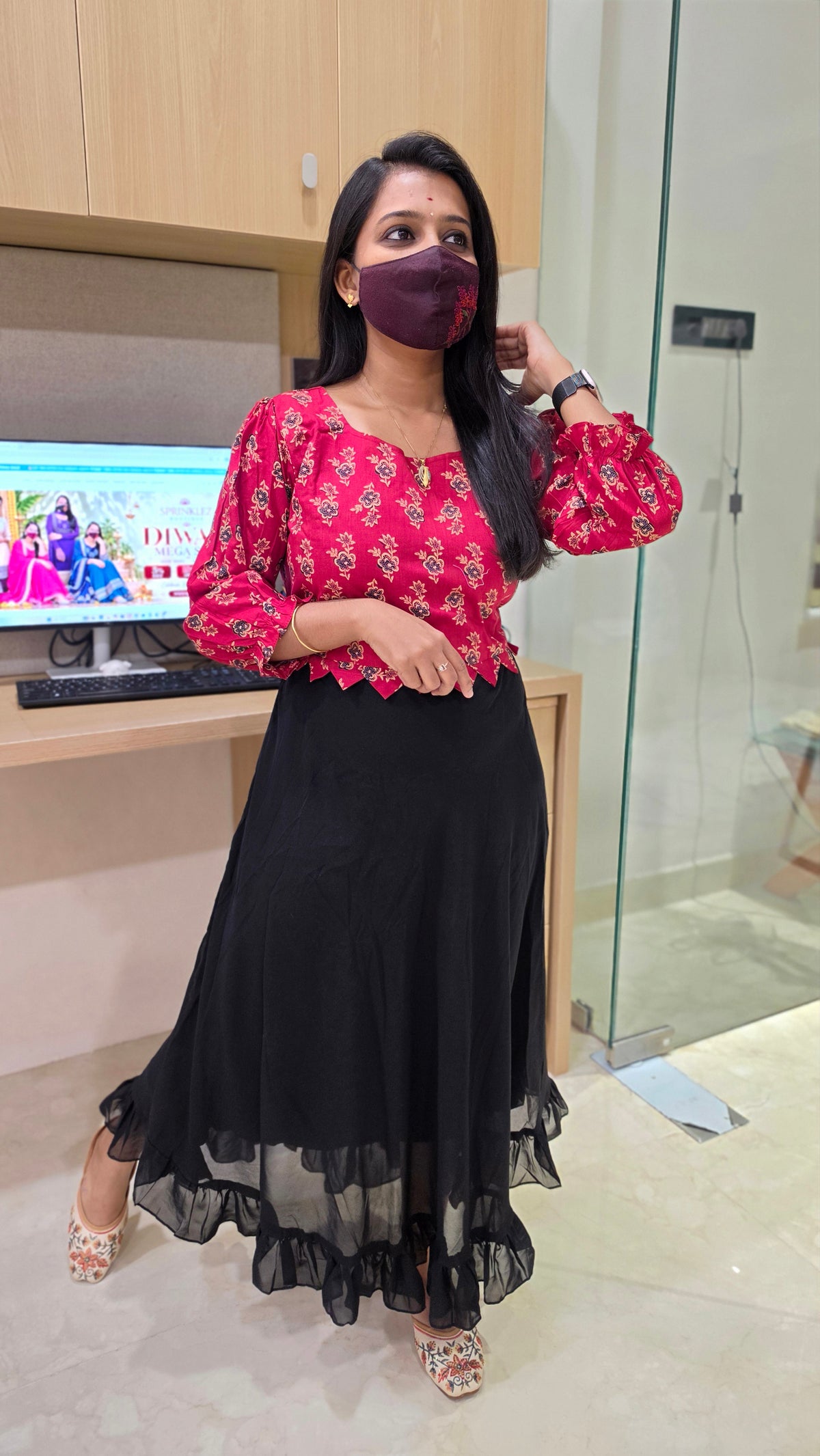 Western wear frock(13578)