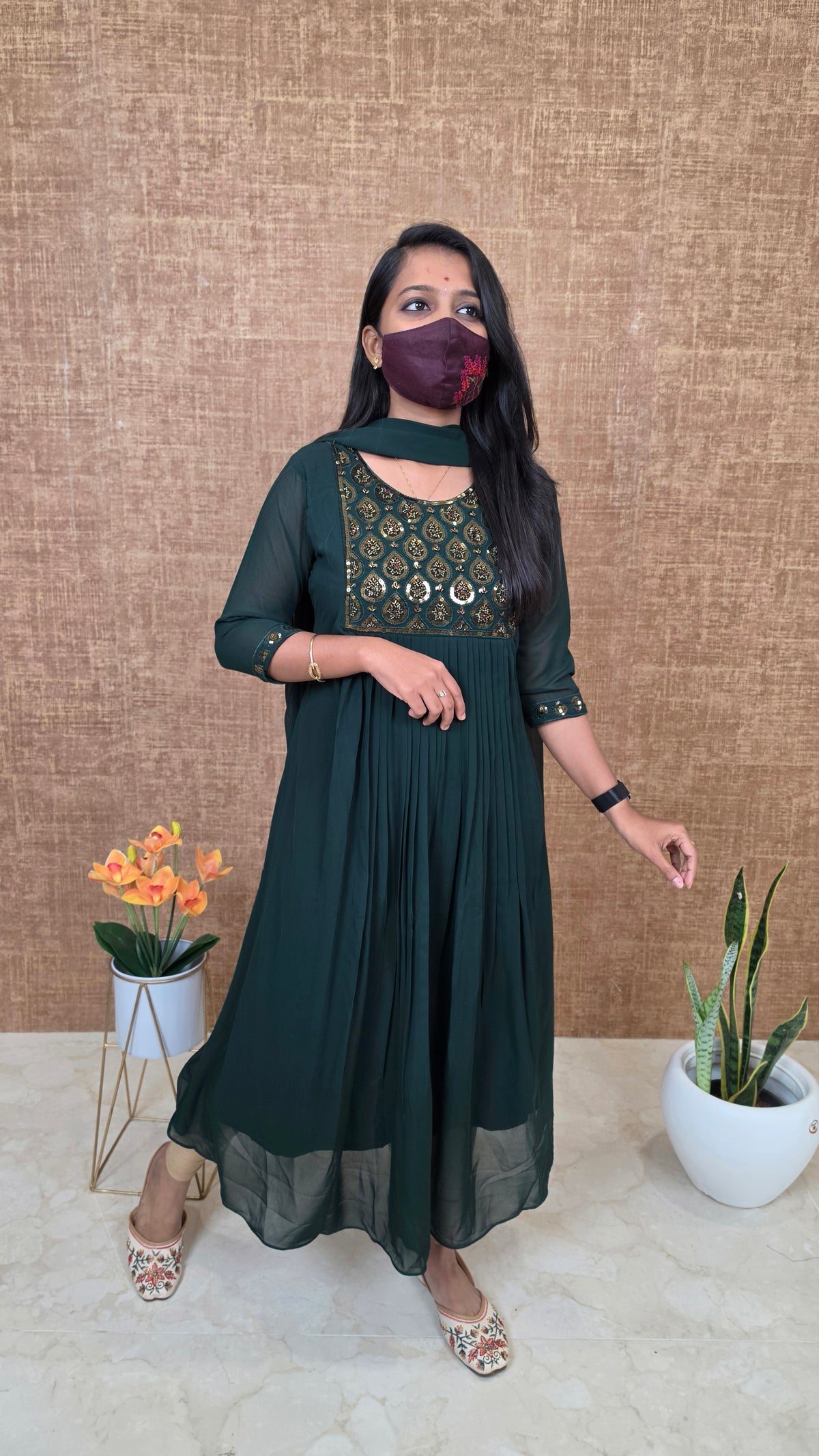 Salwar Set (Kurti+Dupatta)(13624)