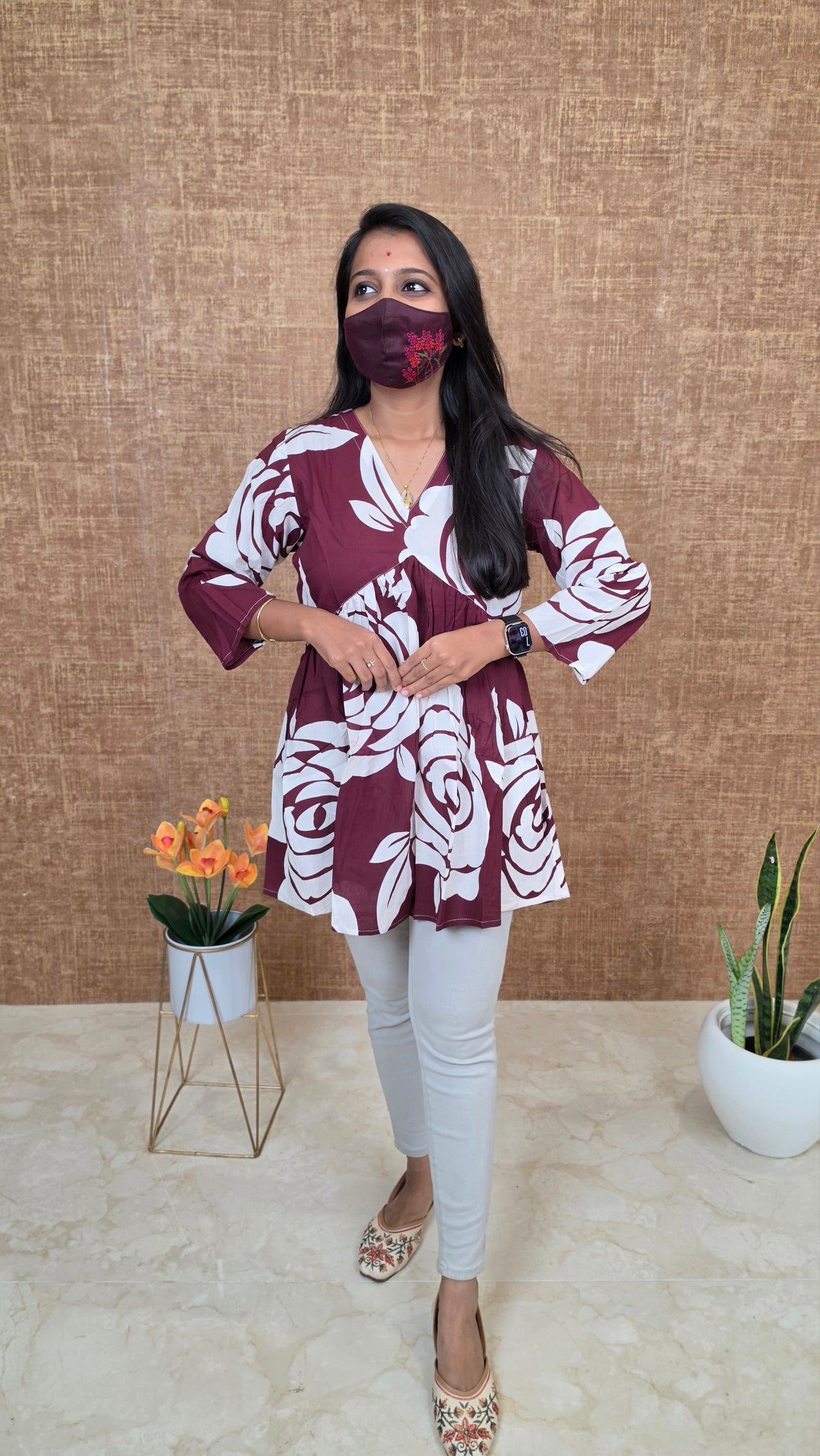 Peplum top(13611)