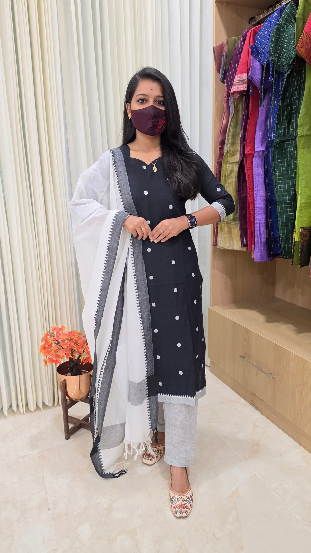Handloom cotton Salwar Set(13758)