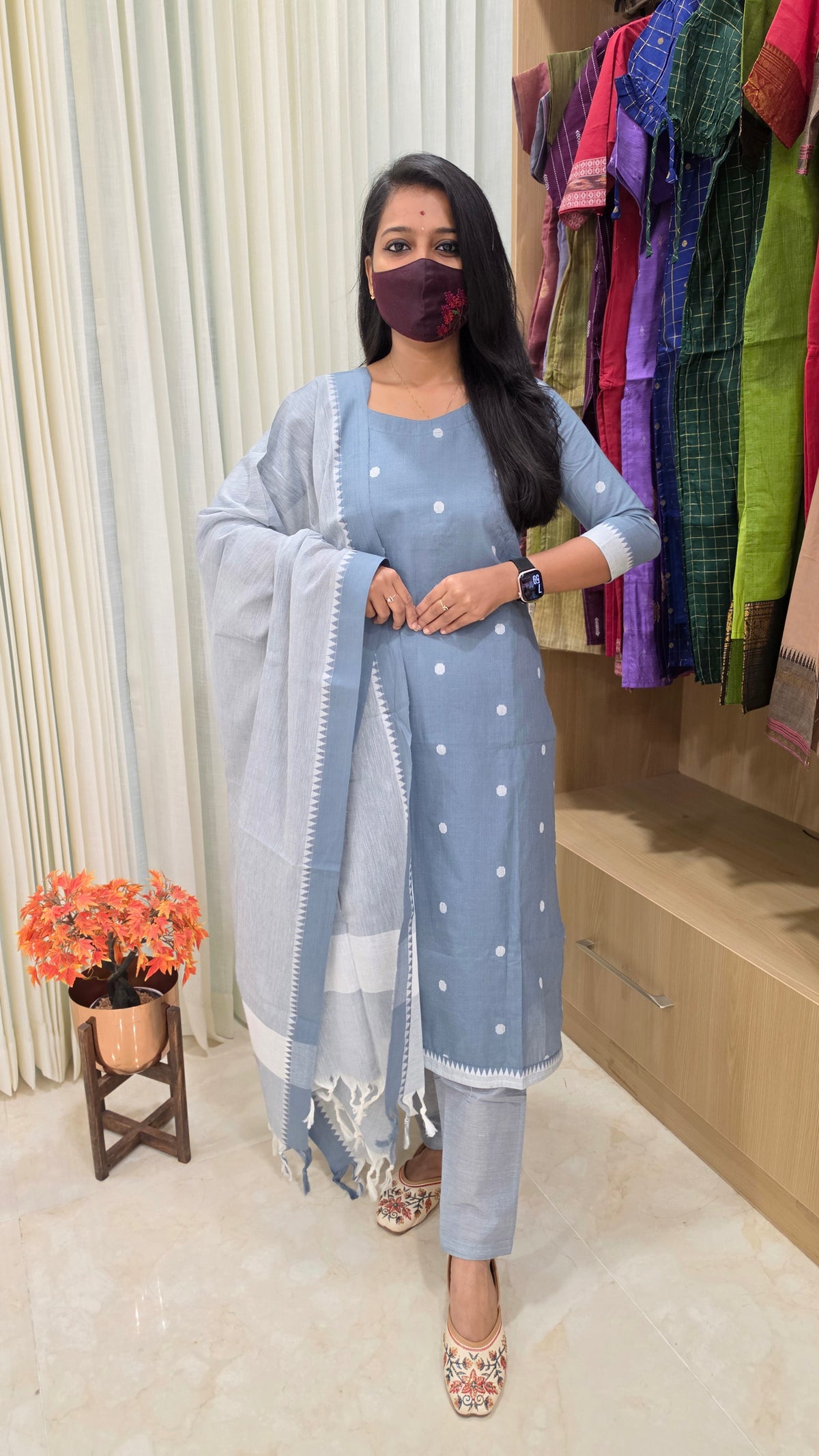 Handloom cotton Salwar Set(13759)