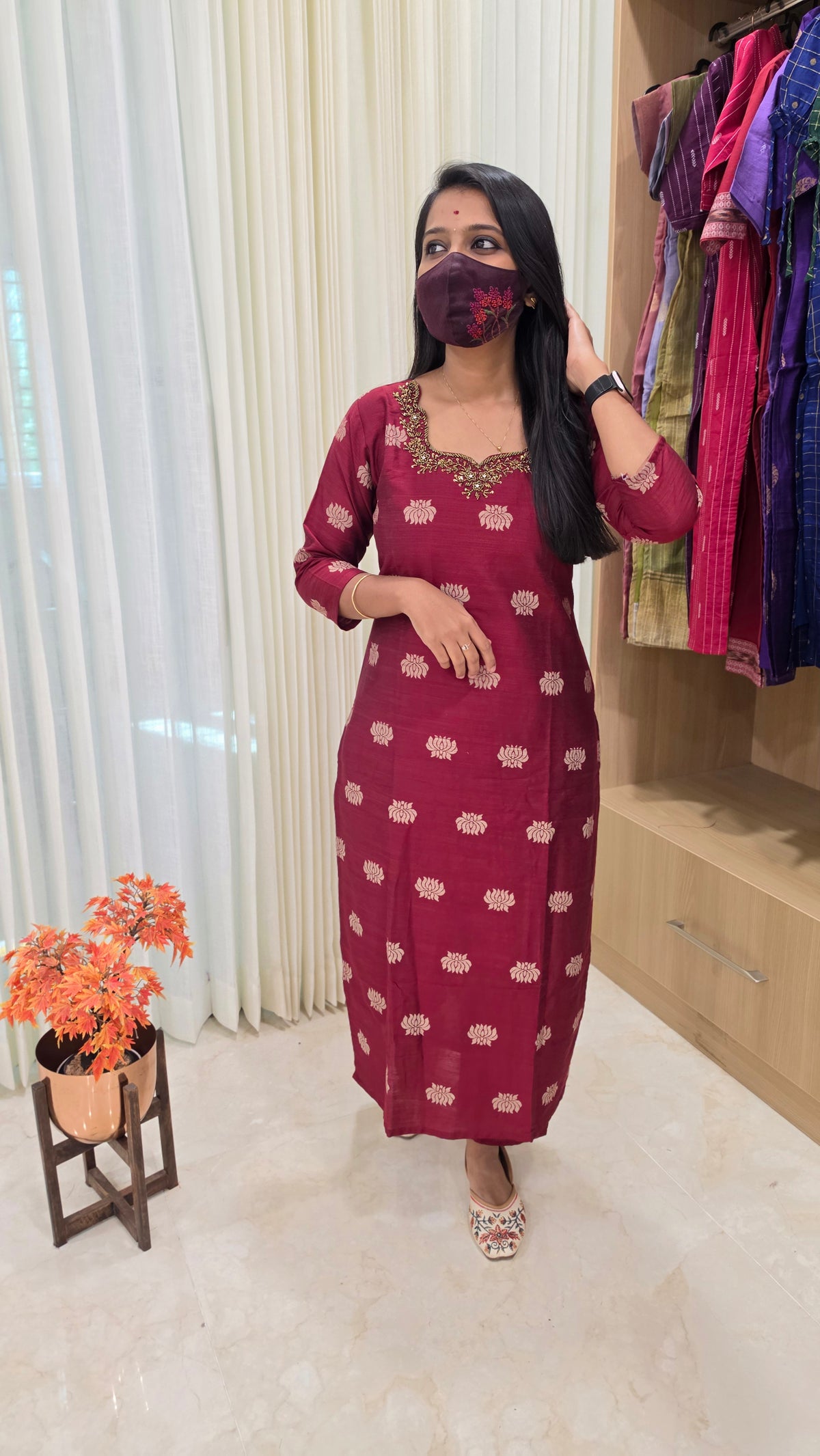 Lotus Ethnic Cord set(13840)
