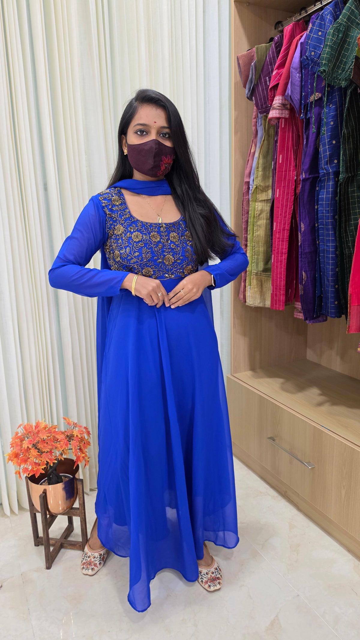 Ethnic Salwar set(Kurti+Dupatta)(13959)