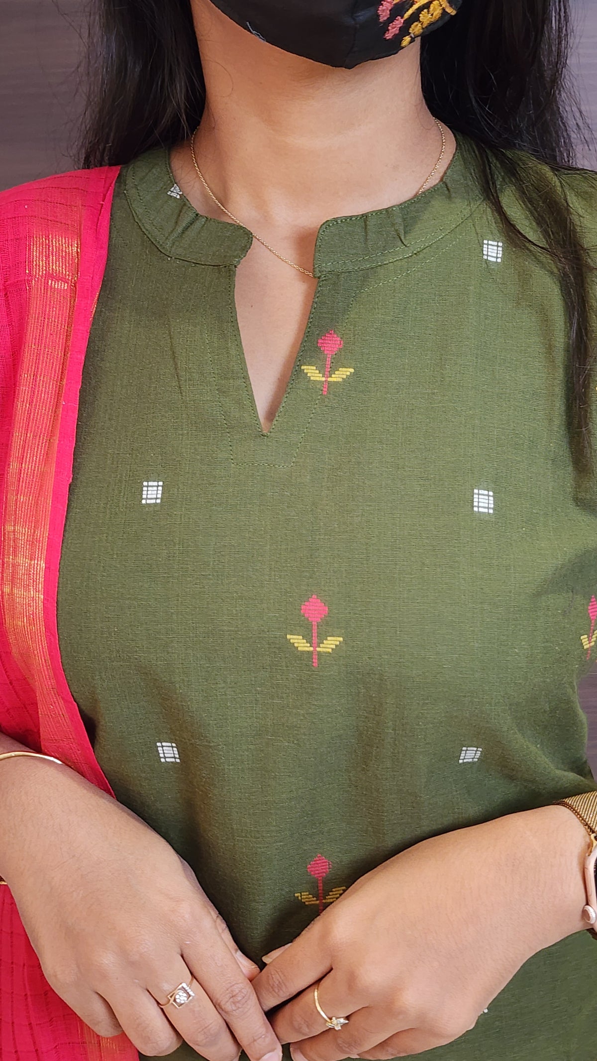 Handloom cotton Salwar Set(10179)c2