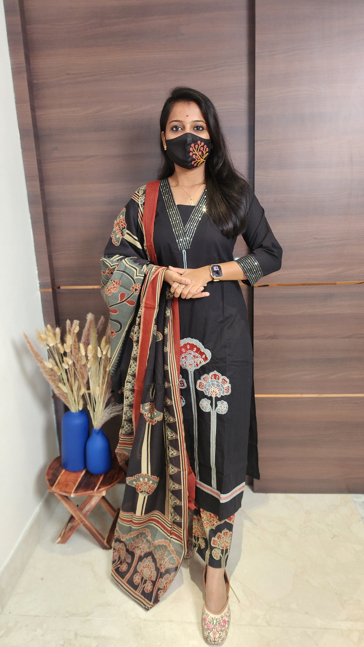 Salwar Set (kurti+pant+dupatta)(10381)