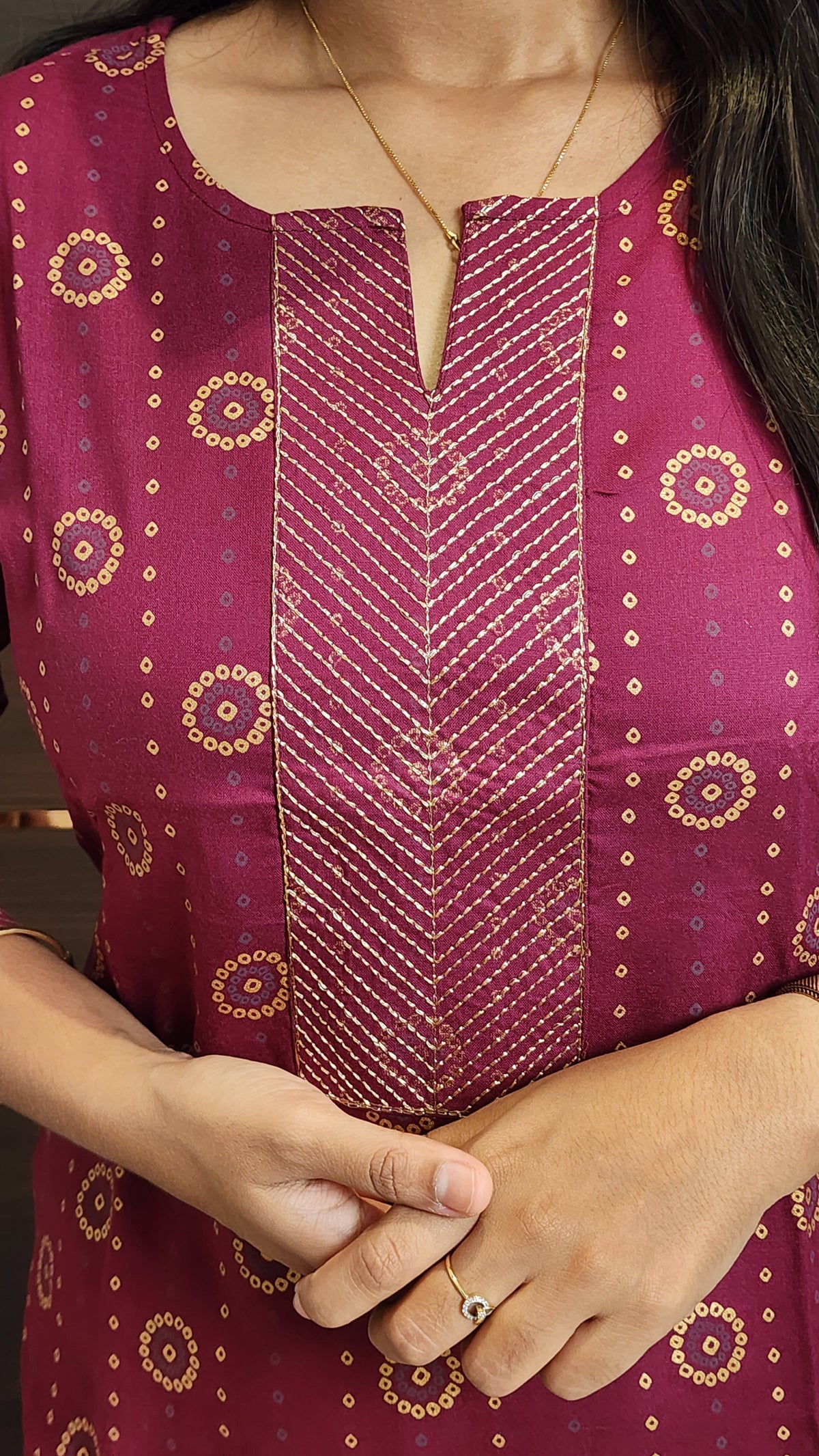 Office Wear kurti-Embroidery kurti(10386)