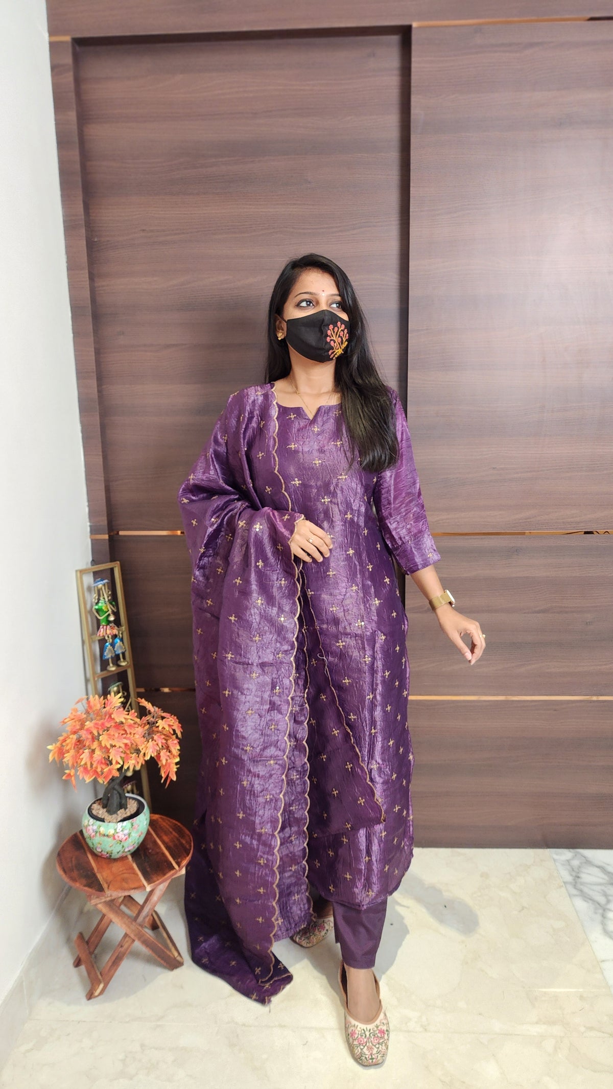 Salwar Set (kurti+pant+dupatta)(10346)