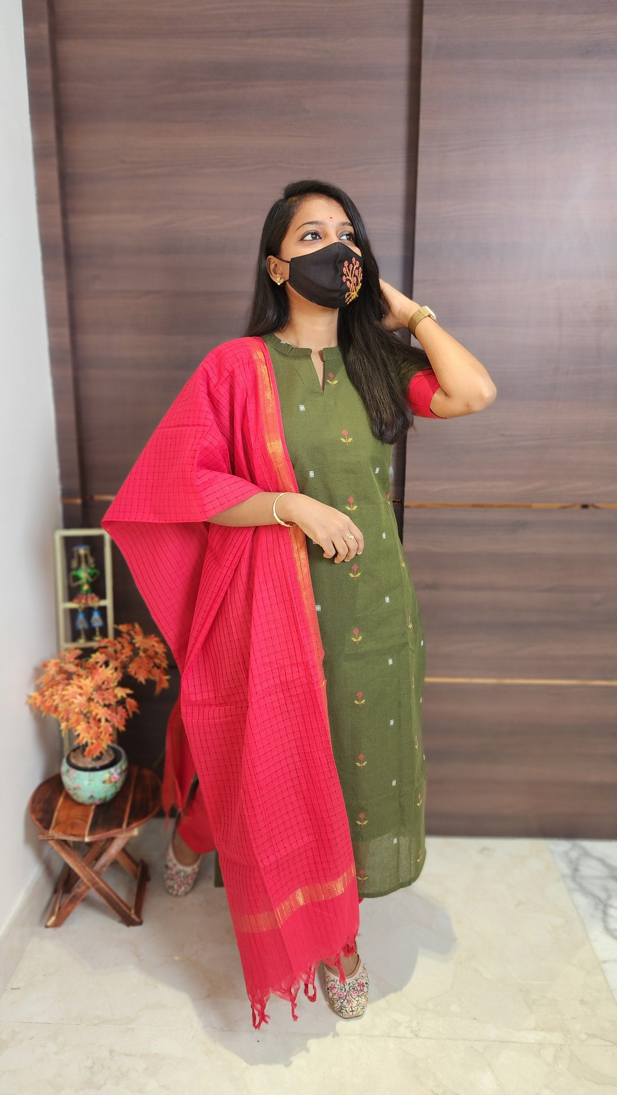 Handloom cotton Salwar Set(10179)c2