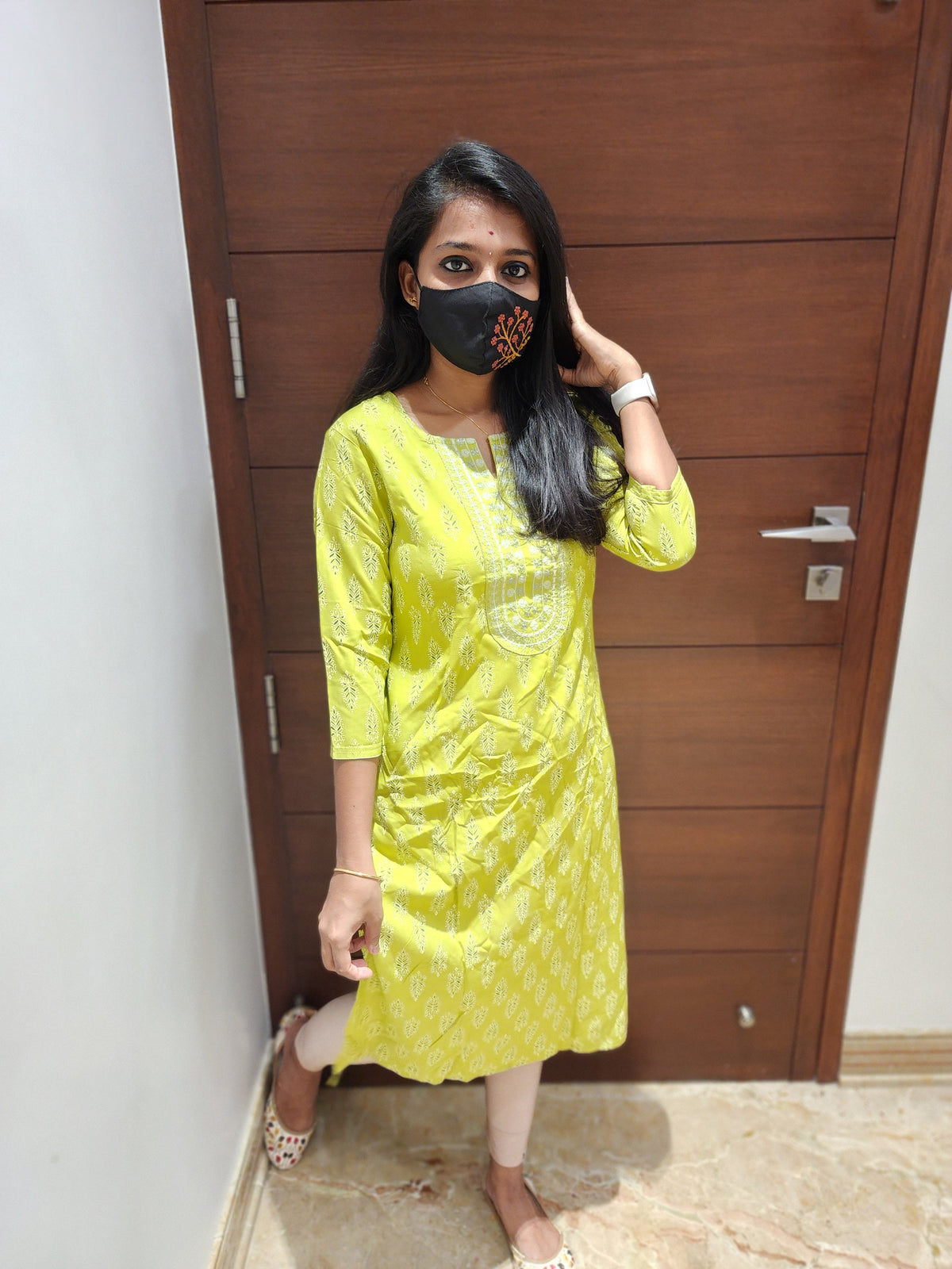 Office Wear Kurti (Embroidery) (4436)(c2)