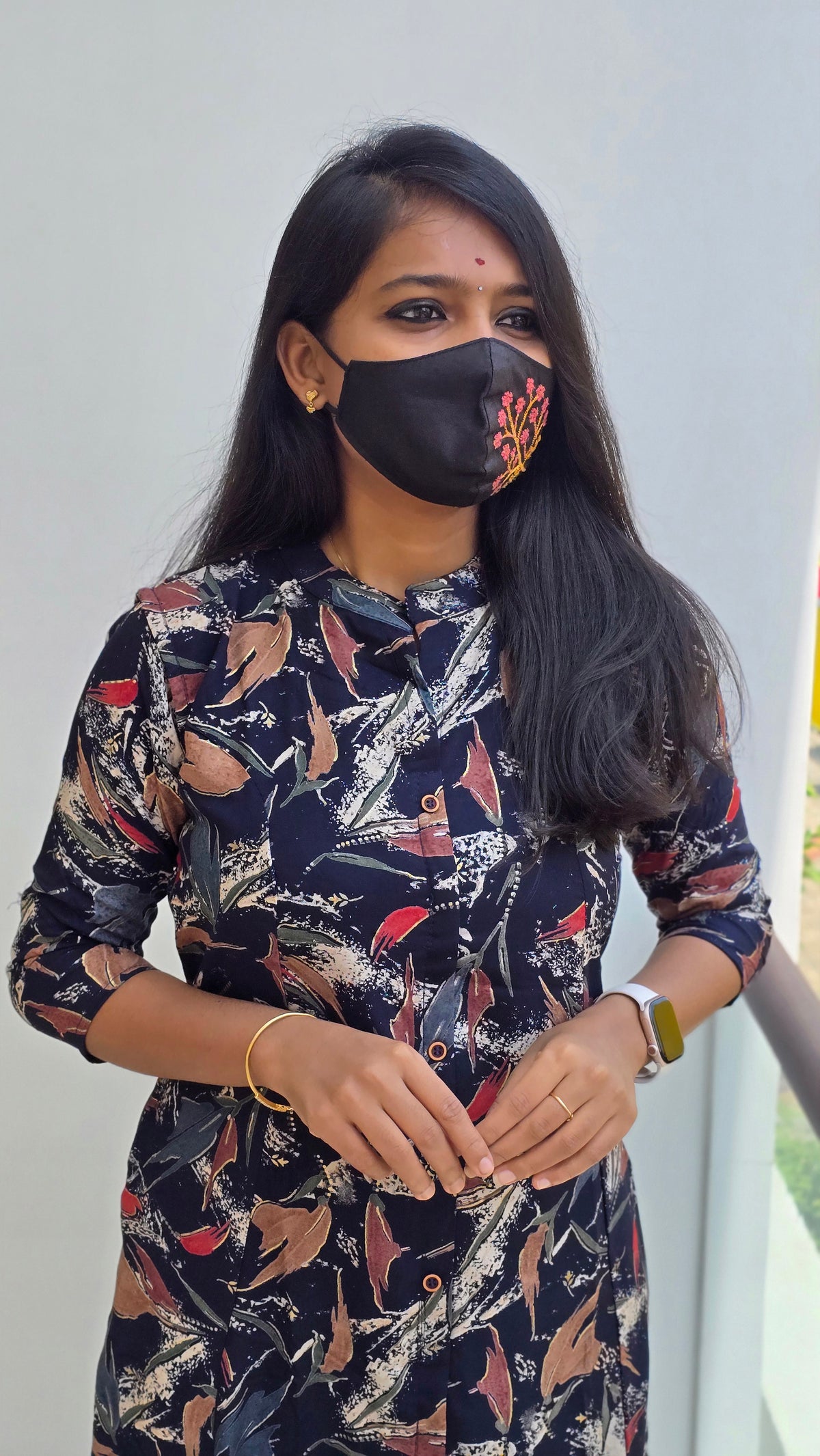 Casual wear kurti(navy blue)4576(c)